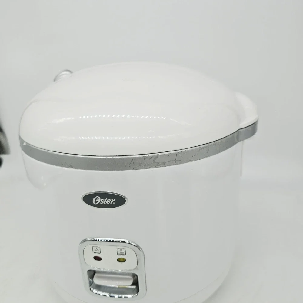 Oster Sunbeam Rice Cooker White 20 Cup Model 4717-000 Metal Bowl Inner Pot